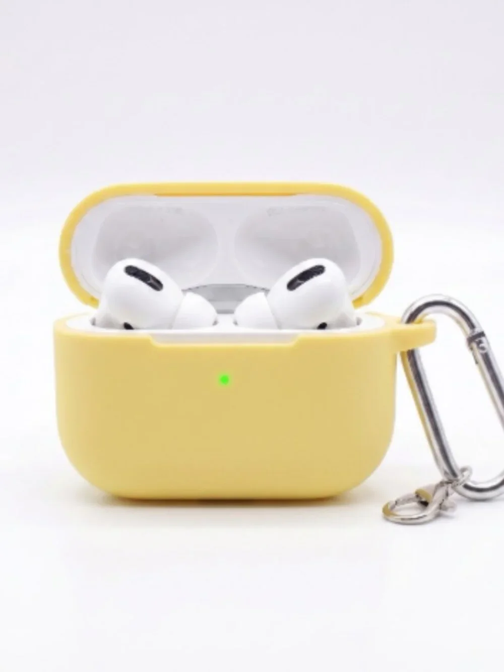 Yellow Silicone AirPods Pro Case with Keychain